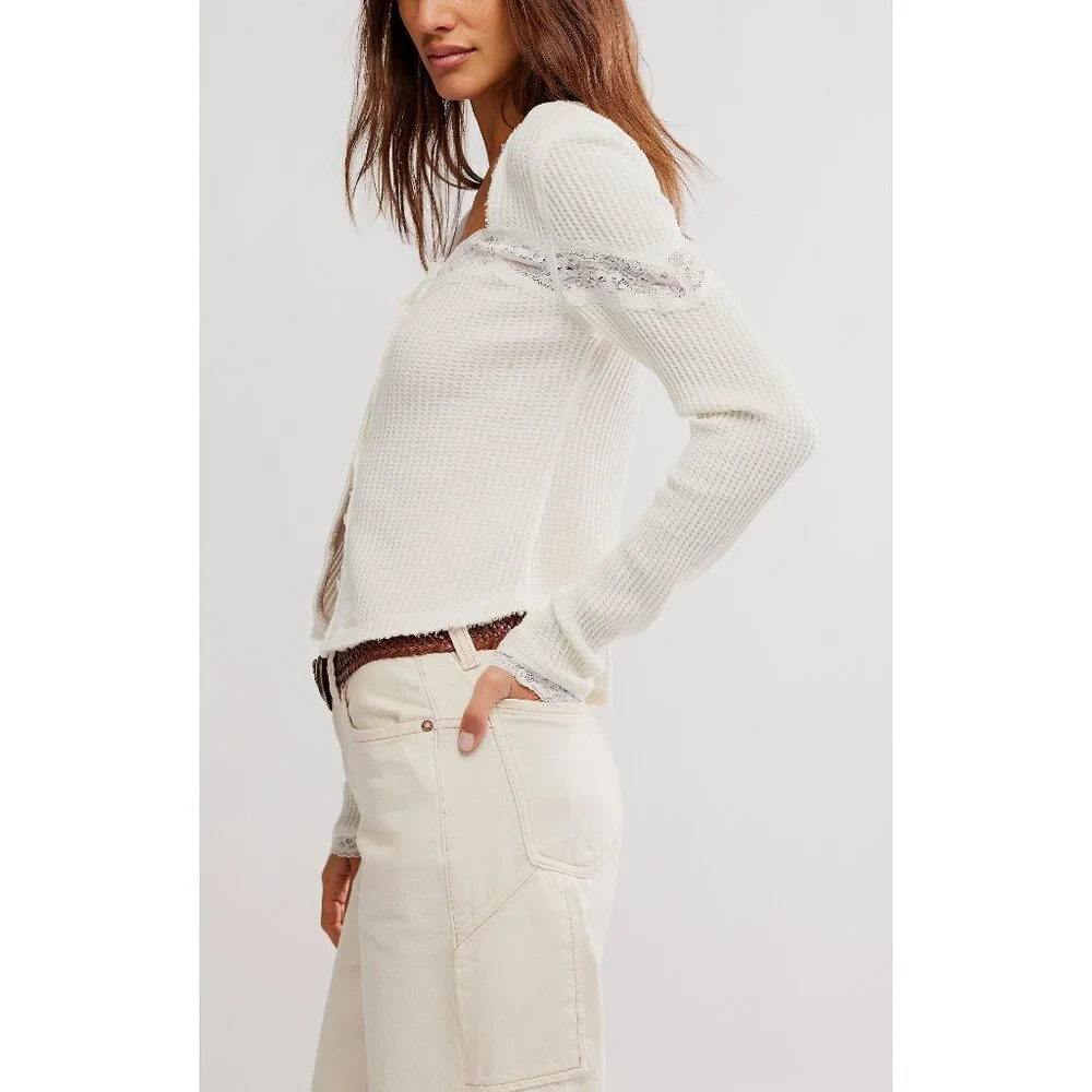 FREE PEOPLE Let's Party Cardi / Clean Ivory